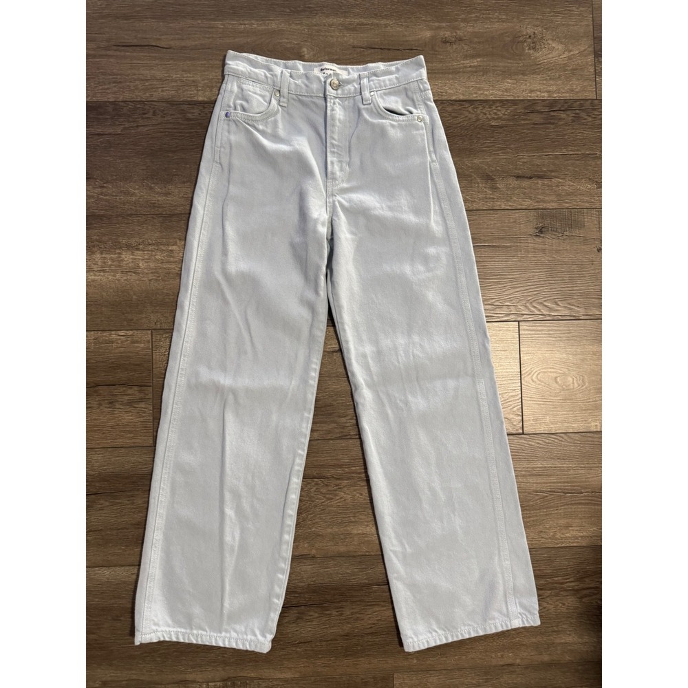 Reformation Cowboy High Rise Wide Leg Jeans Light Blue Denim Womens Size 24